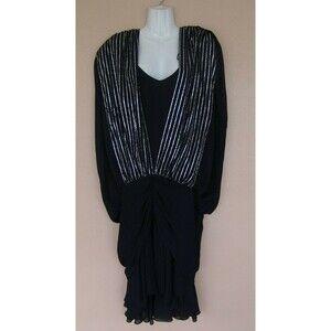 Samax of New York Black Dressy Gown Size 14